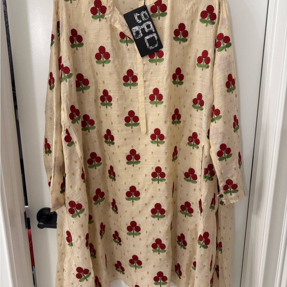 Ego brand embroidered loose flared tunic Indian Pakistani top